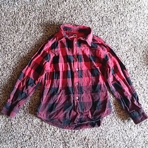 Children's button up flannel shirt.